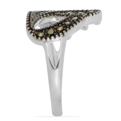 BUY STERLING SILVER REAL AUSTRIAN MARCASITE GEMSTONE STYLISH RING